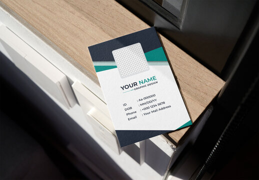 Real photo of Empty Business Card for mockup