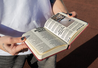 Real photo of Open Book. PSD mockup ready for your use.