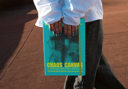 Real photo of front cover Book in Natural Light. PSD mockup ready for your use.