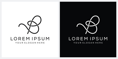 Minimalist letter B line art logo design inspiration © ZRpro