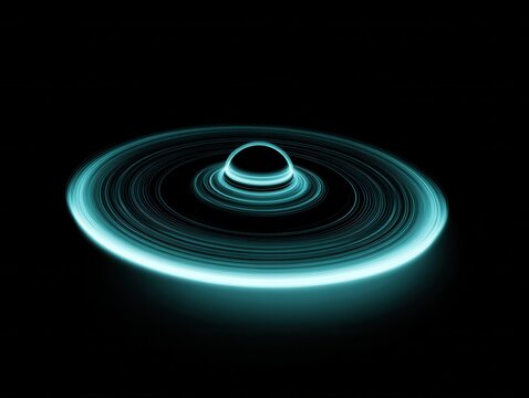 loading spinner glow isolated on a black background