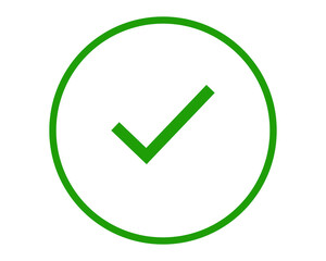 green checkmark icon for verification and task approval isolated on png transparent background © Photix Studio