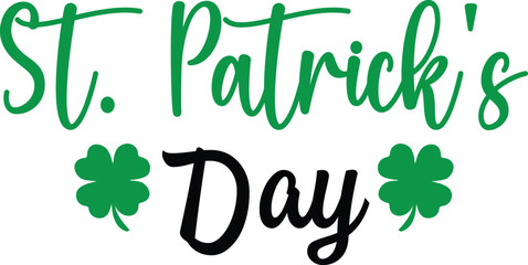 St. Patrick's Day typography design on plain white transparent isolated background for card, shirt, hoodie, sweatshirt, apparel, tag, mug, icon, poster or badge © AllYearRoundDesigns