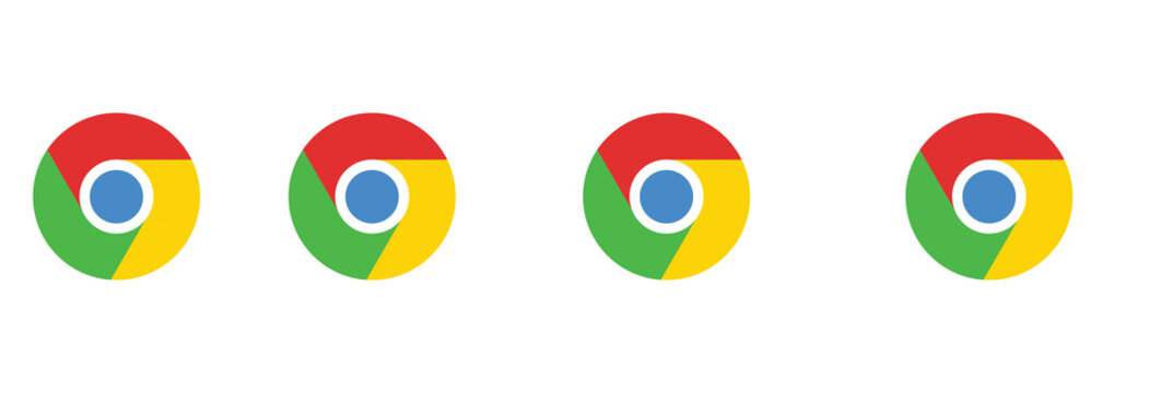 google chrome logo set. google chrome icon isolated. google chrome button