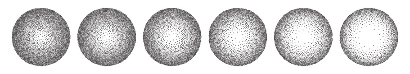 Halftone circle dot pattern, round stipple y2k gradient