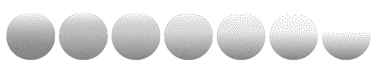 Halftone circle dot pattern, round stipple y2k gradient