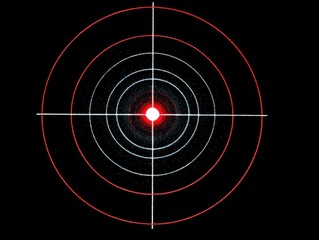 laser focus target isolated on a black background