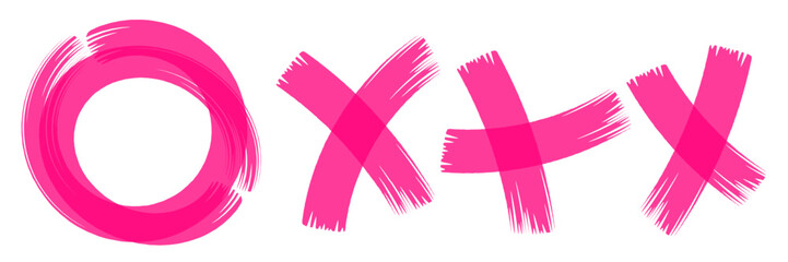 Highlighter stroke set. Marker lines, brush marks and underlines