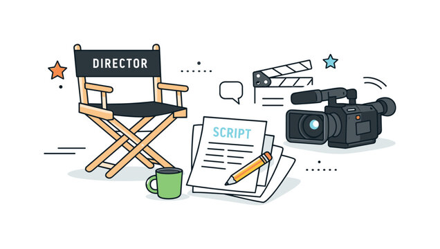 Behind the scenes storytelling. A director