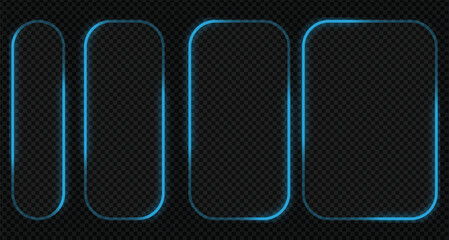 Modern Glass Interface Card with Gradient Neon Stroke