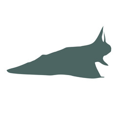 Fototapeta premium Guitar Fish Silhouette Color - Editable EPS