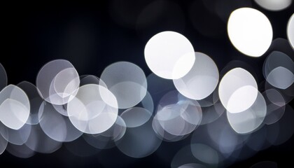 Transparent Isolated Light Bokeh Creates A Beautiful Abstract Background With Glowing White And Grey Circles On Dark