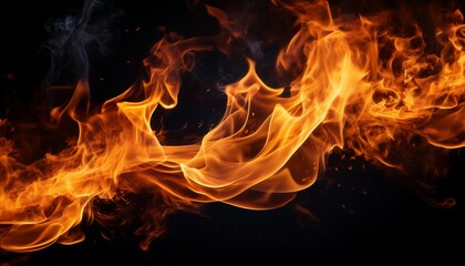 Fototapeta premium Captivating Flames Dancing Against A Dark Background