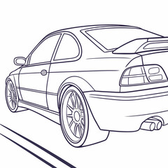 Fototapeta premium Rear Bumper Contour Detail