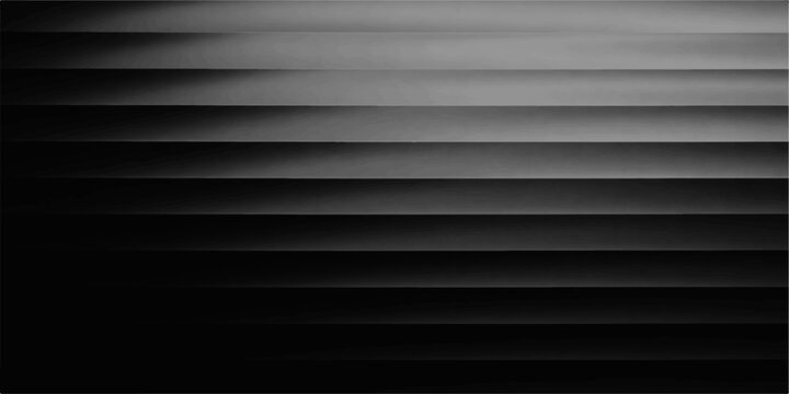 A dark blue and black and white abstract background features a textured metallic pattern of horizontal corrugated steel lines with industrial gray striped shutter detail