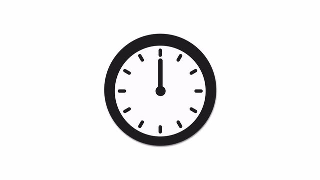 Black Analog Clock Last 3 Seconds Minimal Animation