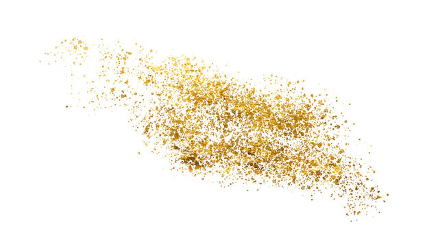 Abstract Golden Foil Flakes and Glistering Confetti Overlay for Celebratory Backgrounds