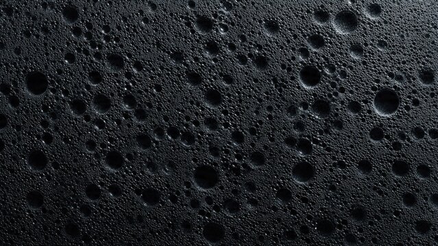 Dark textured surface with irregular holes