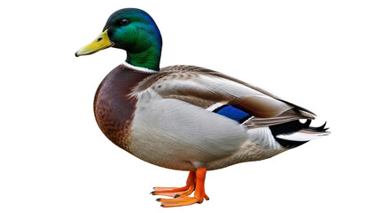 Obraz premium mallard duck isolated on white background, png