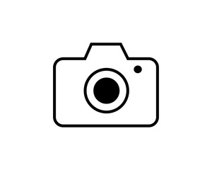 black camera icon for photography and media concept isolated on png transparent background