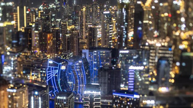 dubai skyline from a unique high vantage point