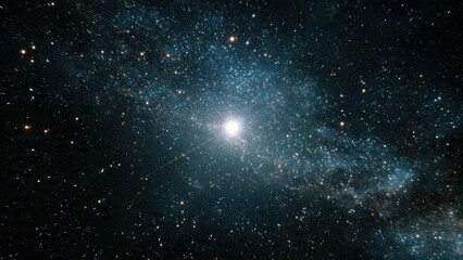 Obraz premium Stunning Starry Sky with Bright Nebula