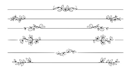 Elegant floral dividers for invitations and designs © Sai.K