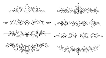 Obraz premium Elegant floral borders and frames for design and decoration