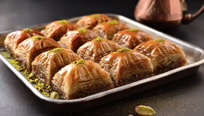 Traditional Dessert Baklava Middle Eastern And Delicious