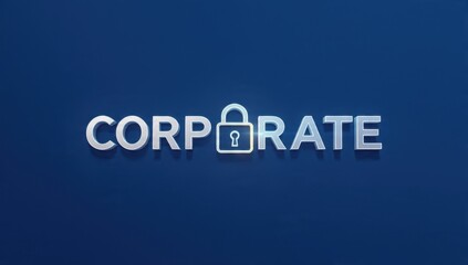 Corporate Security Text with Lock