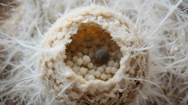 Close up of Edible or  swiftlet bird nest.