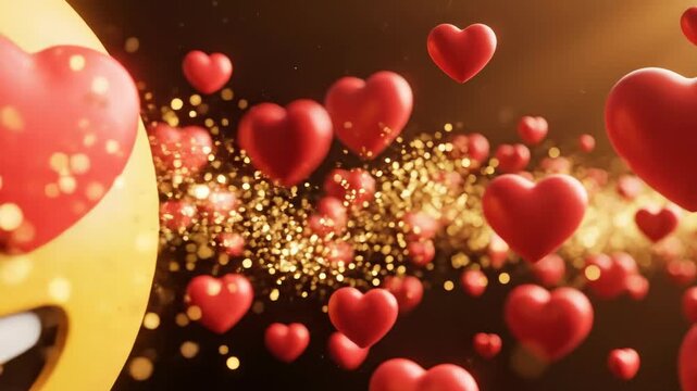 Red hearts and pink shapes create a romantic valentine wallpaper with vector art illustrations and decorative holiday patterns for a love celebration greeting card design