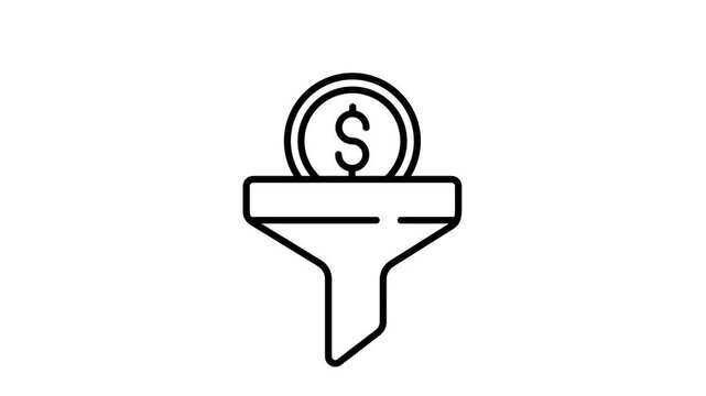 sales funnel animation