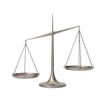 Balance scale, scales of justice isolated