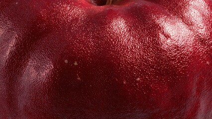 Fototapeta premium Close-Up of a Ripe Red Apple Skin