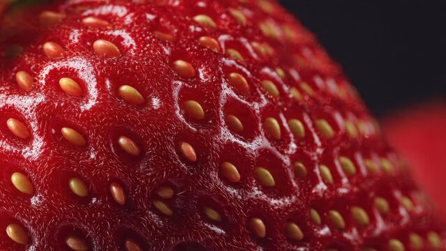 Close-up of a Ripe Strawberry