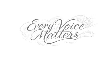 Every Voice Matters typography design