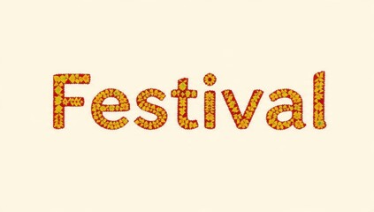 Obraz premium Festival written with Flowers