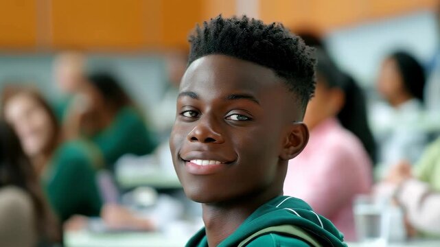 Youthful Serenity: A young man with a radiant smile beams at the camera. He exudes confidence and optimism, representing the freshness of youth and the promise of tomorrow.