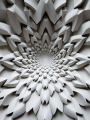 Abstract spiral pattern of light gray shapes