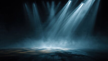 Stage lights in the dark