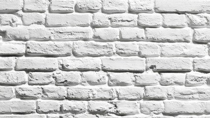 White painted brick wall texture background