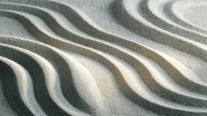 Zen Sand Garden with Wavy Lines