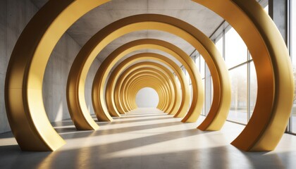 Fototapeta premium Golden Ring Hallway Light