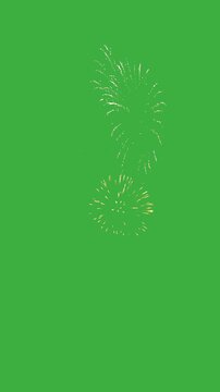 Fireworks on a green background with chroma key, Highresolution Footage Of Fireworks On Green Background