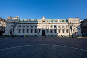 Fototapeta premium Turin National University Library facade - Turin, Italy