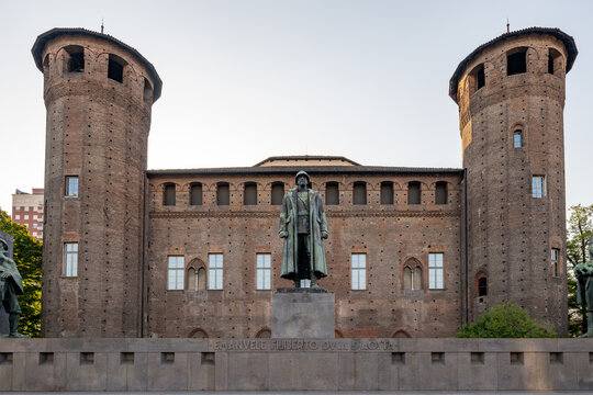 Monumento a Emanuele Filiberto Duca dAosta at Palazzo Madama - Turin, Italy