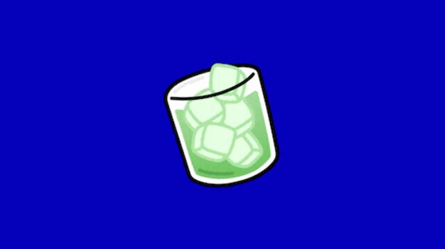 glass of water with ice