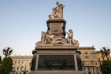 Obraz premium Carlo Emanuele II Monument in Piazza Carlo Emanuele II - Turin, Italy