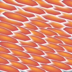 abstract, pattern, geometric, fish scales, orange, white, texture, background, gradient, seamless, design, modern, artistic, repeating, symmetrical, visual element, wallpape,abstract background vector © Endang